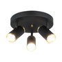 Opviq Lume - 70-23 Candelabro de Cuerpo de Metal en Laca Negra y Antigua